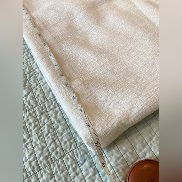 Banana Republic Pleated Ivory Metallic Textured Pencil Skirt Knee Length sz‎ 14 - Picture 9 of 10